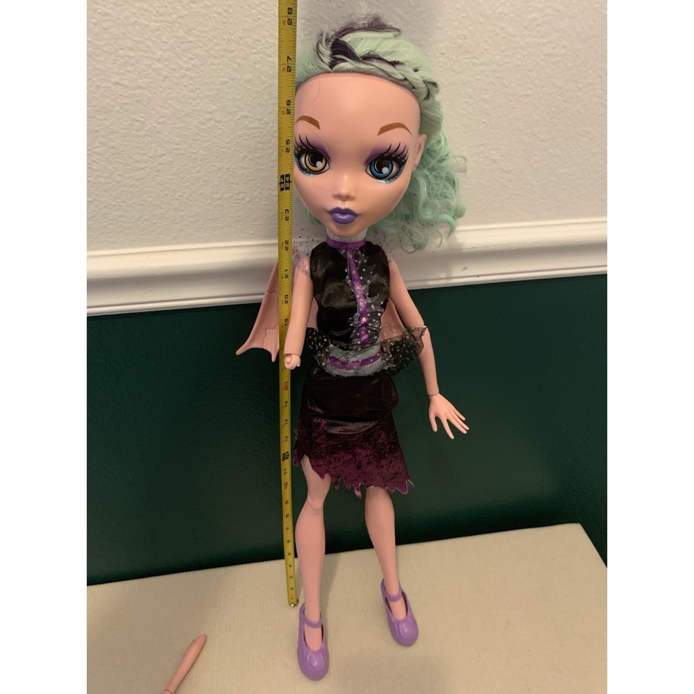 Monster High 28" Gore Geous Ghoul Beast Freaky Friend Pink Doll Rare Broken Arm
